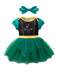 lot 20205 image: bakjuno Toddler Baby Girls Princess Costumes Tutu Dress Halloween Party Dress Up With Headband (3-6 Months)