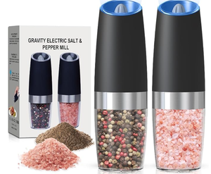 lot 2186 image: Gravity Electric Pepper & Salt Mill Set