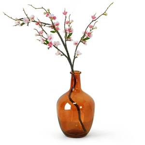 lot 7172 image: Bfttlity Amber Glass Vase for Centerpieces Table Home Room Decor, S
