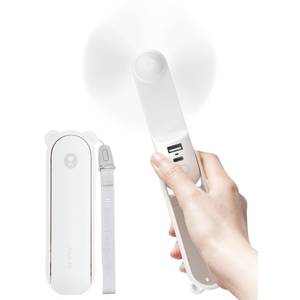 lot 8003 image: JISULIFE Handheld Fan 8 Plus 40H Cooling & 4500mAh PowerBank & Flashlight