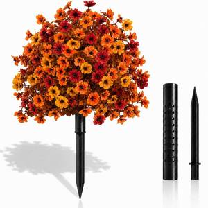 lot 8018 image: 60Stems Fall Artificial Flowers for Outdoors, 22UV Resistant Fake Flowers
