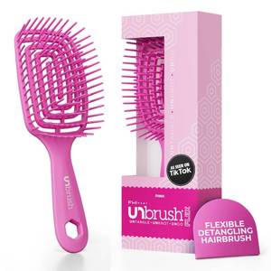 lot 8045 image: FHI Heat UNbrush Flex Detangling Brush - Ultra Flexible Hairbrush