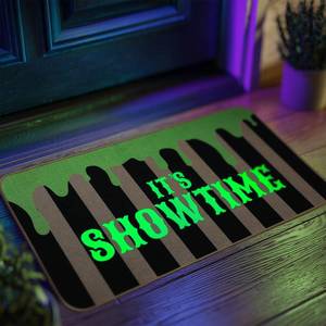 lot 8050 image: Drydiet Halloween Door Mat Glow in Dark Horror Rug Non Slip Black White