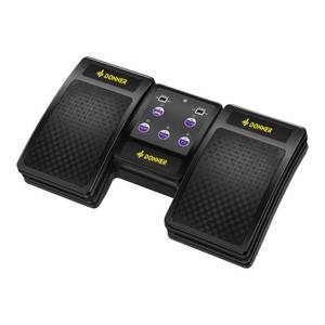 lot 8377 image: Donner Wireless Bluetooth Page Turner Pedal for iPad Tablets Phone Foot Pedal Rechargeable,Black