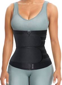 lot 8385 image: HOPLYNN Sweat Waist Trainer Body Shaper for Women Two Belts Black