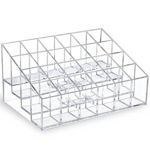 lot 8389 image: MOSIKER Lipstick Organizer, Clear Plastic Lip Gloss Holder with 24 Slots