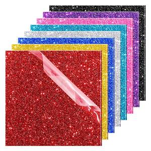 lot 8402 image: Glitter Acrylic Sheets 18 Thick 8x8in Color Acrylic Sheets for Laser Cutting, Translucent Cast Acrylic Sheets for Engraving, Invitation Blanks, Signs, Festival Decorations (8 Color, 8x8)