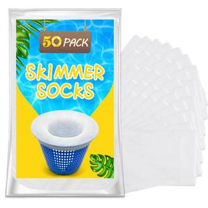 lot 8403 image: ROMIVO 50 Pack Pool Filter Skimmer Socks - Pool Socks for Skimmer Basket
