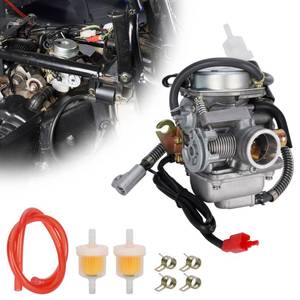 lot 8434 image: GY6 24mm Carburetor with Drain Line for 200cc ATV Go Kart Scooter Moped