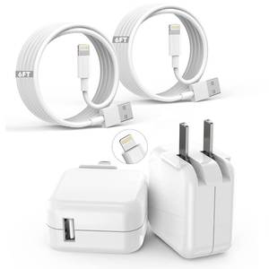 lot 8453 image: iPad iPhone Charger Fast Charging  Apple Certified  2Set 6FT USB to Lightning Cable iPad Cord with 12W Foldable Block i Phone Charging Travel Wall Plug Compatible with i Pad, iPadPro, iPadAir,iPhone
