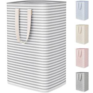 lot 9838 image: Lifewit 75L Large Collapsible Laundry Basket with Extended Handles, Grey