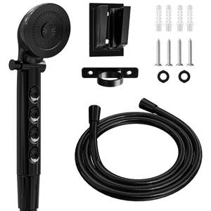 lot 9866 image: RV Shower Head with Hose ABS Outdoor RV Shower Hose Kit Replacement with ONOFF Switch for RV, Trailer, Campers, Motorhomes, Fifth Wheels, Boats (Black)