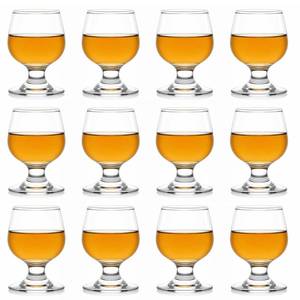 lot 9879 image: EIHPDEI 12 Pcs Mini Shot Glasses, 3.5oz Clear Snifter Glass