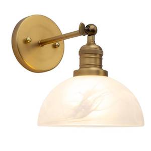 lot 9887 image: JIMUBEAM 1-Light Vintage Wall Sconce Light with Milk White Glass Shade, Rustic Indoor Wall Mounted Lamp for Bedroom Vanity Bathroom Living Room Over Kitchen Sink