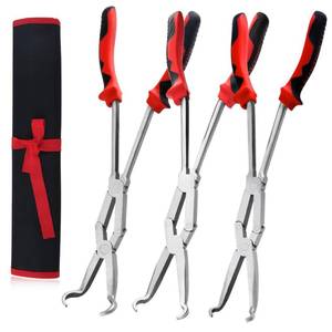 lot 9897 image: LEONTOOL 3PCS Extra Long Nose Hose Grip Pliers Set 13 Spark Plug Remeover Pliers Long Reach XL Pivot Ring Nose Plier Double Joint Ring Nose Plier with Serrated Jaw for Hard to Reach Narrow Spaces