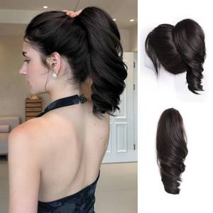 lot 9898 image: XIXISNOW Hair Extensions Ponytail 12���� Short Claw Clip Ponytail Extension
