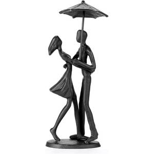 lot 9904 image: Ruikety Couple Statue Home Decor �� Handcrafted Romantic Metal Love Sculpture for Living Room Bedroom, Modern Couple Figurine Art Ornam
