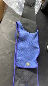 lot 10194 image: Back Brace Support Belt Blue Perforated Panel with Hook-and-Loop Closure