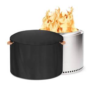 lot 10209 image: Mordx Fire Pit Cover for Solo Stove Bonfire 22 Inch��Firepit Covers Round Outdoo,600 Anti UV& Waterproof Smokeless Fire Pit Cover,for GasTableBowl Fire pits (Bonfire - 22D x 16H)