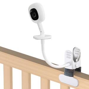 lot 10212 image: TiHii Portable Baby Monitor Mount Compatible with Nanit Smart Pro Baby Monitor & Flex Stand,8inches Flexible Arm with Adjustable Clip Secure Crib,Baby Camera Mount Without Tool or Wall Damage