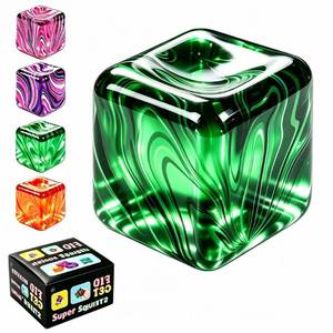 lot 10221 image: 1 Pack Fidget Toys Squishy Stress Cube, Stress Balls for Kids Adults Squishies Stress Relief, Sugar Sensory Toys for Kids with Autism, Fidgets for Classroom Prize Toys