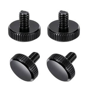 lot 10237 image: BOLTALIVON 20Pcs M4x6mm Knurled Thumb Screw Metal Thumbscrews Black