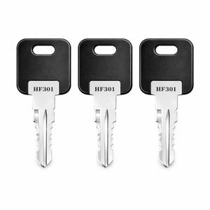 lot 10241 image: 3 Pack HF326 RV Trailer Replacement Keys, Compatible with Fastec FIC CF EF HF Series, Pre-Cut Key HF301��HF351 for Motorhome and Travel Trailer Entry Door Locks