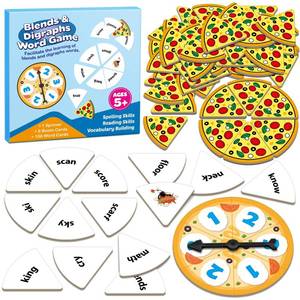 lot 10248 image: SkilLify Blends & Digraphs Phonics Games for Kids, Learn to Read Phonics Flash Cards, Sight Words Word Games Spelling Reading Games, Speech Therapy Toys Kindergarten Preschool Learning Activities
