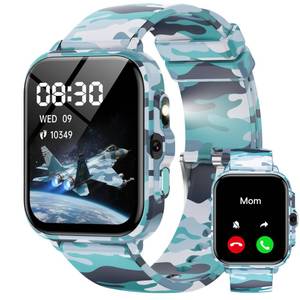 lot 10255 image: Smart Watch for Kids Boys Age 5-12, Ai Functions Games HD Touch Screen Watches with Video Camera Music Player Pedometer Heart Rate Sleep Tracker Christmas Birthday Gifts for Boys (Camouflage, 1.85)