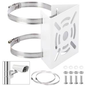 lot 10292 image: Sumnacon Camera Pole Mount Bracket-Stainless Steel Pole Mount Adapter Bracket with Loops,Sturdy Camera Mount Bracket for Pole Post,Universal Pole Mount Bracket for CCTV Security Camera Ptz Dome