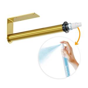 lot 11203 image: SpaceAid Paper Towel Holder with Spray Bottle, Gold