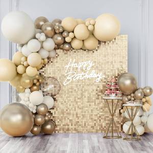 lot 11204 image: Kate Champagne Gold Sequin Wall Backdrop 24pc Panels