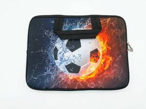 lot 12167 image: Soccer Ball Laptop Sleeve Fire Water Design