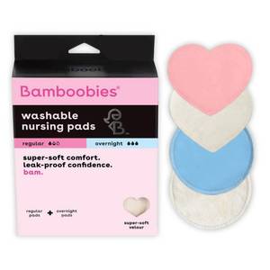 lot 12185 image: Bamboobies Reusable Nursing Pads Variety Pack 12-Count