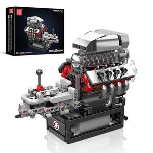 lot 13889 image: Mould King 10225 V8 Engine Model Kit - 855 PCS