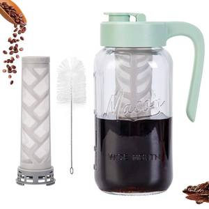 lot 13891 image: Spreccio Cold Brew Coffee Maker 64 oz Mason Jar