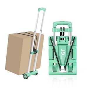 lot 13898 image: JMFOLD Folding Hand Truck 70 lbs Light Green
