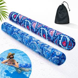 lot 13903 image: Brmoka Inflatable Pool Noodles 2-Pack 56 with Mesh Bag