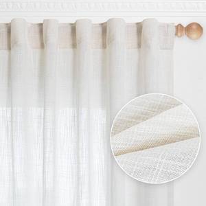lot 13908 image: MYSKY HOME Curtain Panels 50 x 102 Inches Beige