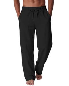 lot 13921 image: Waterwang Mens Cotton Linen Pants Drawstring