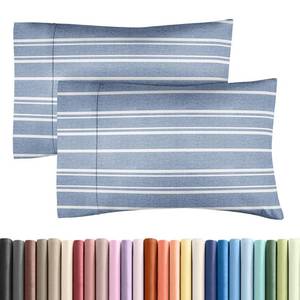 lot 14355 image: CGK Unlimited King Pillowcase Set of 2 Blue Stripes
