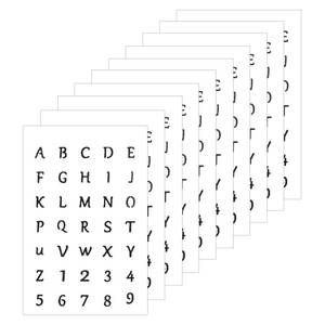 lot 14384 image: Xelsluthe Temporary Tattoo Letters 10 Sheet Pack