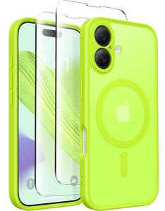 lot 14395 image: CAPRARO iPhone 16 Case with MagSafe, Fluorescent Green