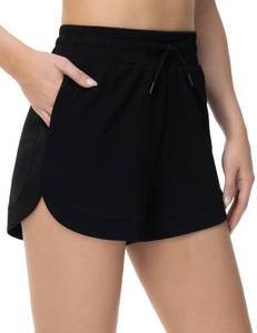 lot 14405 image: The Gym People Womens Sweatpant Shorts Dolphin Curved Hem