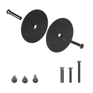 lot 14412 image: Naubea Door Knob Hole Cover Plate 2 58 Matte Black
