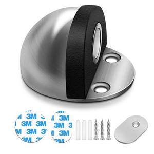 lot 14420 image: HUTLON Magnetic Door Stop Stainless Steel Floor Mount