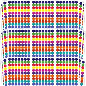 lot 14425 image: OHOME Colored Circle Stickers 1400-Piece Pack
