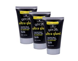 lot 14452 image: Got2B Ultra Glued Invincible Styling Gel 1.25oz (3-Pack)