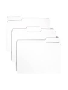 lot 19184 image: Smead Standard File Folders, 100 Count, White, 13-Cut Tabs, Letter Size (12843)