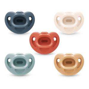 lot 20251 image: NUK Timeless Comfy Pacifier  100% Silicone, One-Piece Design  BPA-Free, Gentle on Baby��s Skin  5-Pack, for 0-6M